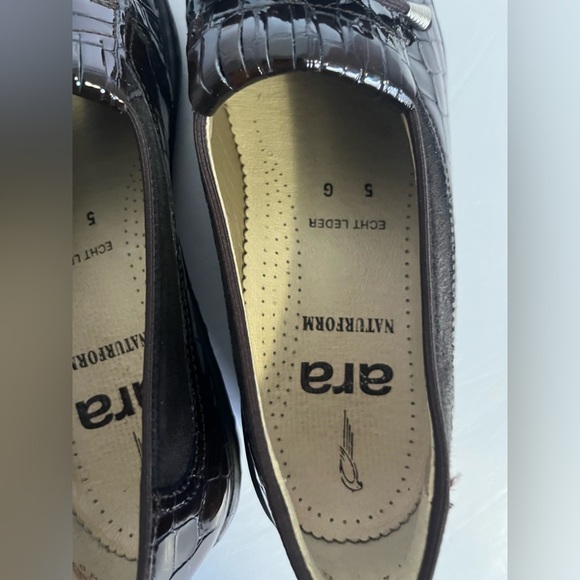 Ara Rachel Loafer Women’s 5 Brown Croc Texture Slip-on - Picture 11 of 13